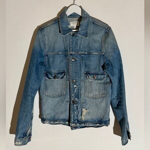 Frame Denim Distressed Blue Jacket